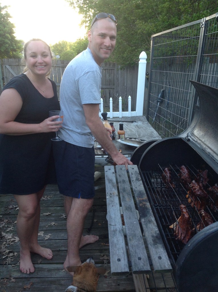 Rob & Cecile smoking ribs