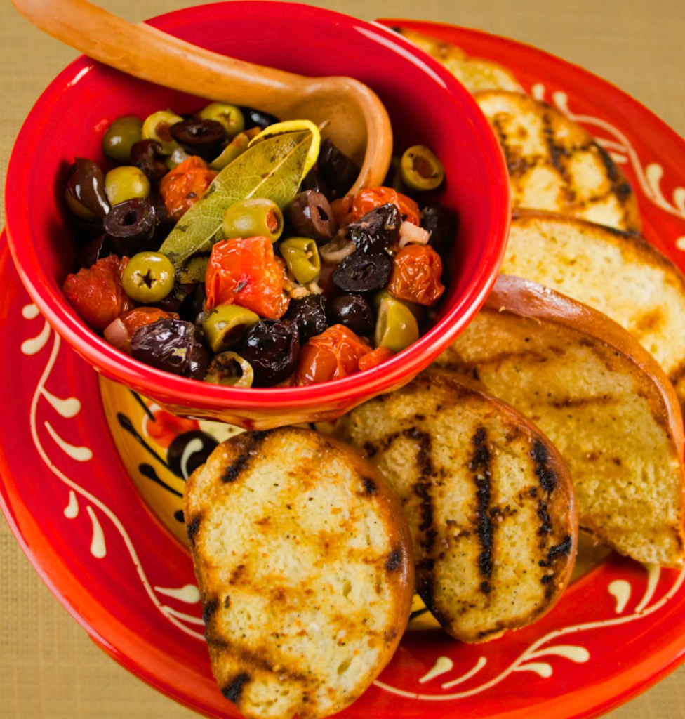 Baked Olives & Grilled Bread